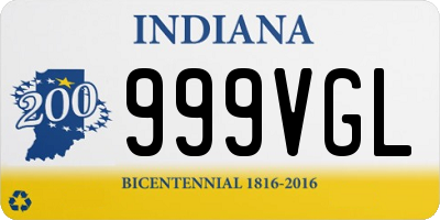 IN license plate 999VGL