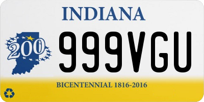 IN license plate 999VGU