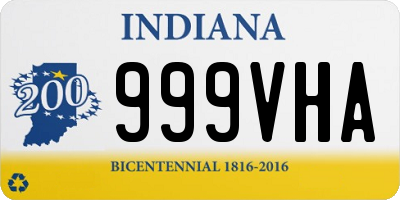 IN license plate 999VHA