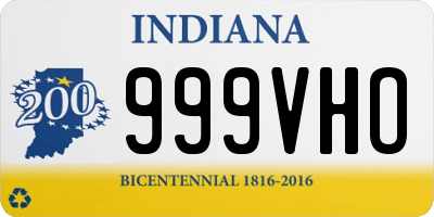IN license plate 999VHO