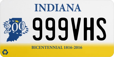 IN license plate 999VHS