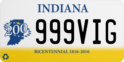 IN license plate 999VIG