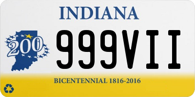 IN license plate 999VII
