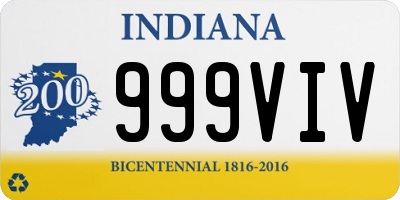 IN license plate 999VIV