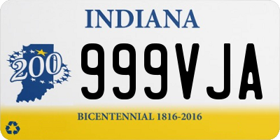IN license plate 999VJA