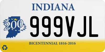 IN license plate 999VJL
