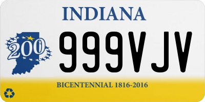 IN license plate 999VJV