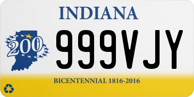 IN license plate 999VJY