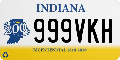 IN license plate 999VKH