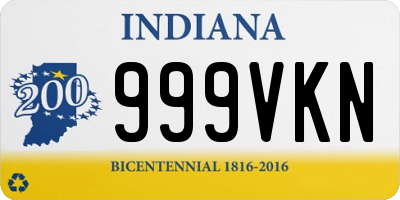 IN license plate 999VKN