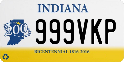 IN license plate 999VKP