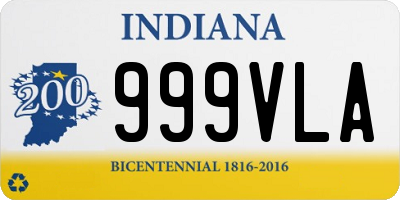 IN license plate 999VLA