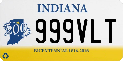 IN license plate 999VLT