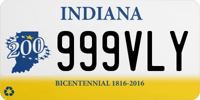 IN license plate 999VLY