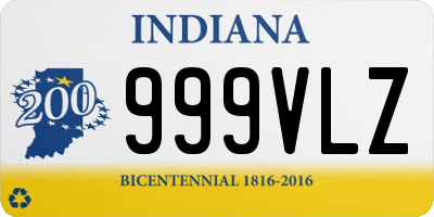 IN license plate 999VLZ