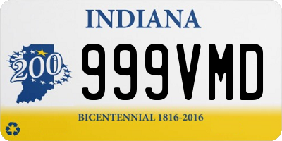 IN license plate 999VMD