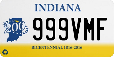 IN license plate 999VMF