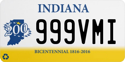 IN license plate 999VMI