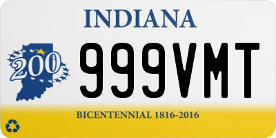 IN license plate 999VMT