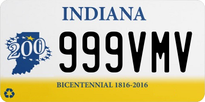 IN license plate 999VMV