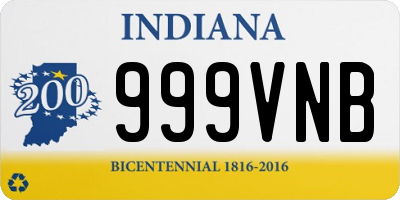 IN license plate 999VNB