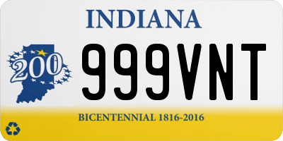 IN license plate 999VNT