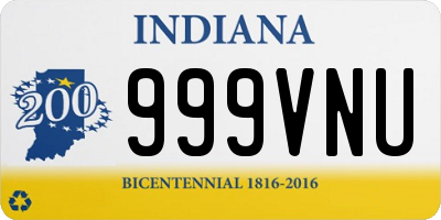 IN license plate 999VNU