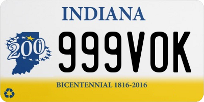 IN license plate 999VOK