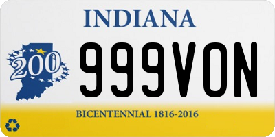 IN license plate 999VON