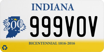 IN license plate 999VOV