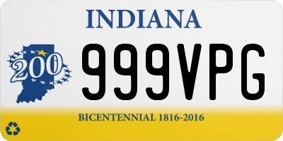 IN license plate 999VPG