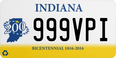 IN license plate 999VPI