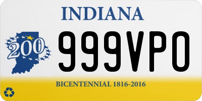 IN license plate 999VPO