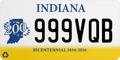 IN license plate 999VQB