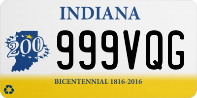 IN license plate 999VQG