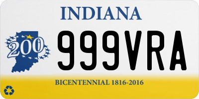IN license plate 999VRA