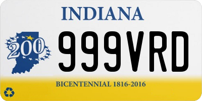 IN license plate 999VRD