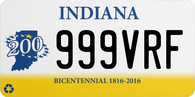 IN license plate 999VRF