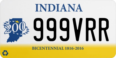 IN license plate 999VRR