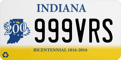 IN license plate 999VRS