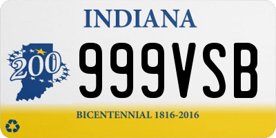 IN license plate 999VSB