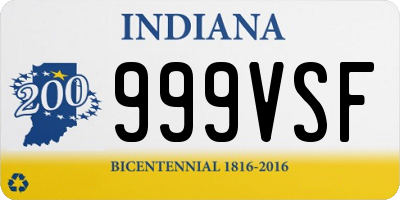 IN license plate 999VSF