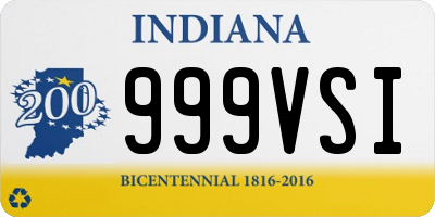 IN license plate 999VSI