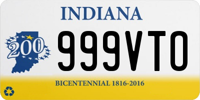 IN license plate 999VTO