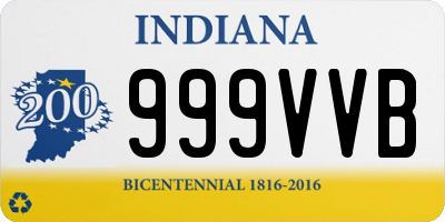 IN license plate 999VVB