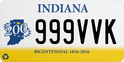 IN license plate 999VVK