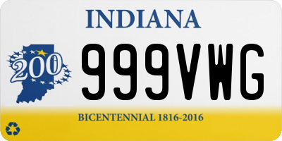 IN license plate 999VWG