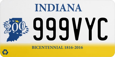 IN license plate 999VYC