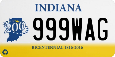 IN license plate 999WAG