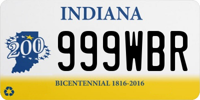 IN license plate 999WBR